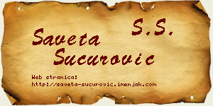 Saveta Šućurović vizit kartica